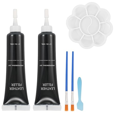 Kenbry Vinyl and Leather Repair Kit Black Vinyl Repair kit for Car Interiors Furniture CouchesShoesRestore Leather Scratch Tears Burn Hole - Image 1