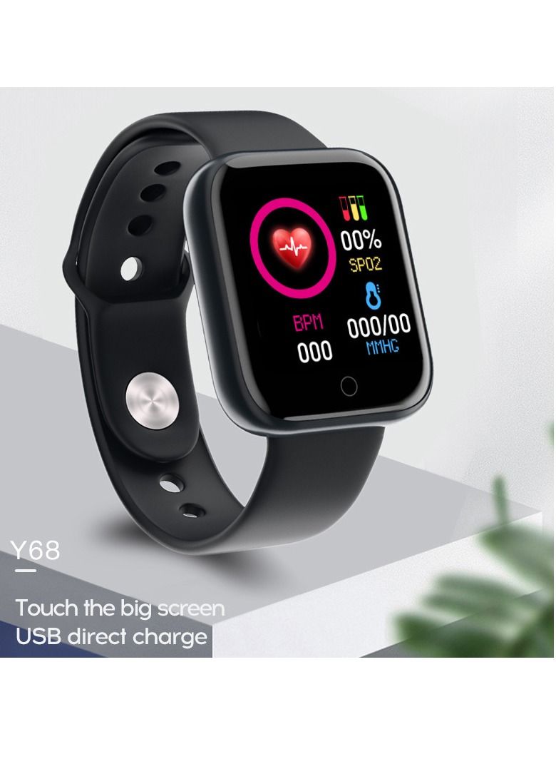 New smart bracelet sports mode heart rate and blood pressure monitoring step counting sports bracelet black - Image 1