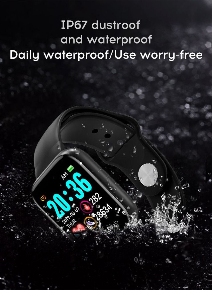 New smart bracelet sports mode heart rate and blood pressure monitoring step counting sports bracelet black - Image 5