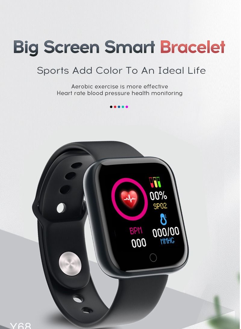 New smart bracelet sports mode heart rate and blood pressure monitoring step counting sports bracelet black - Image 4