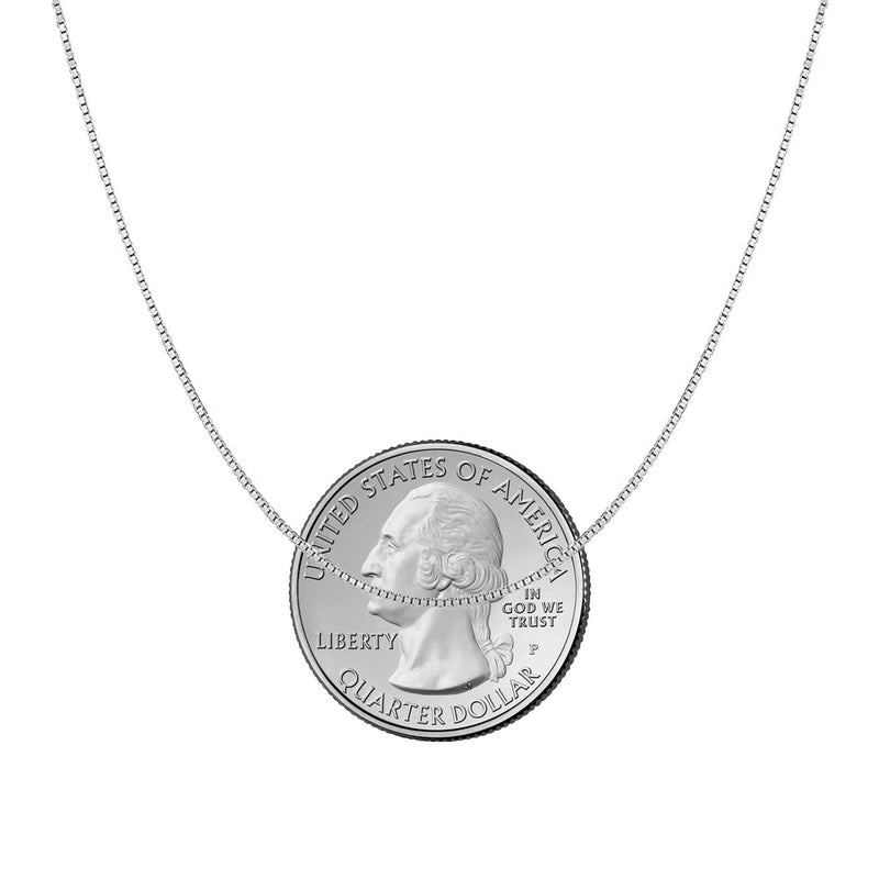Savlano 925 Sterling Silver Solid 0.8mm Box Adjustable Bolo 14-24 Inch Chain Necklace For Women - Made in Italy Comes With a Gift Box (White) - Image 4