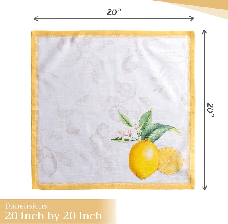 Maison d' Hermine Maison d Hermine Cloth Napkins Set of 4 100 Cotton Everyday Reusable Square Napkins Cloth Washable Dinner Party Wedding Restaurant SpringSummer Limoncello 20 x 20 - Image 4