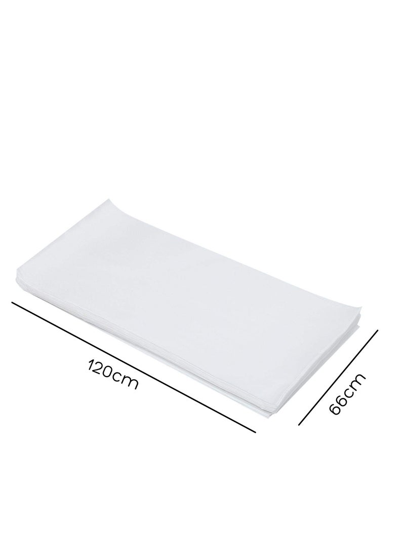 K RANGE 50Pcs White Disposable Hair Towel 66X120cm - Image 1