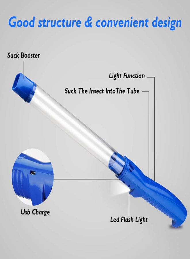 Bug Suction Trap Catcher with USB Recharger Hand-held Vacuum Mosquito and Bug Catcher with LED Flashlight, Mosquito Repellent for Flies，Cockroaches, Stink Bugs, Mantis, Beetle, Grasshopper - Image 2