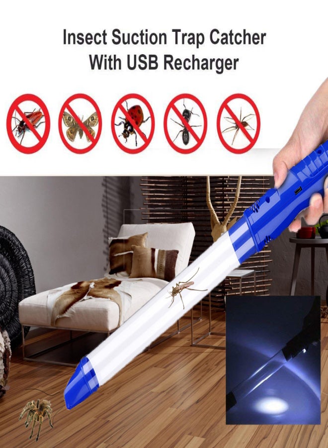Bug Suction Trap Catcher with USB Recharger Hand-held Vacuum Mosquito and Bug Catcher with LED Flashlight, Mosquito Repellent for Flies，Cockroaches, Stink Bugs, Mantis, Beetle, Grasshopper - Image 4
