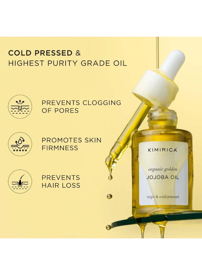 KIMIRICA 100% pure Jojoba Oil | Virgin & Cold Pressed Oil For Hair & Skin | suitable for all Skin Type | 100% Vegan, organic golden Jojoba Oils (30ml) - Image 2