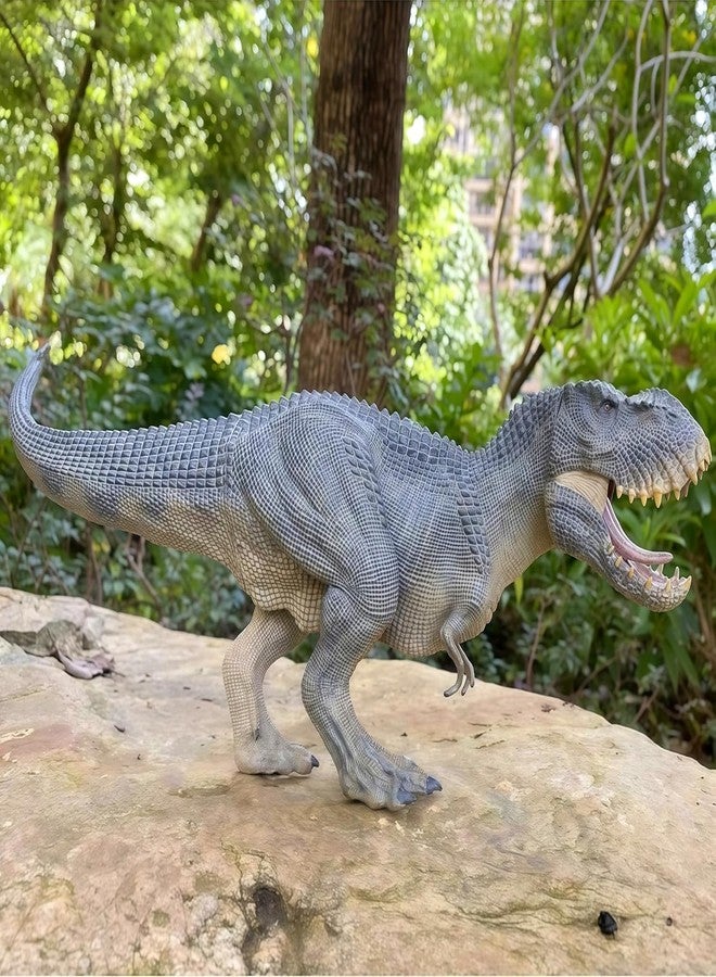 BAREPEPE Realistic T Rex Dinosaur Animal Figure for Kids Real Textured Dinosaurs Toy Realistic T-Rex Dinosaur Figure, Grey, 36.5cm Length, Detailed Texture, Educational Toy - Image 3