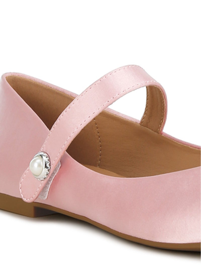 London Rag Pink Patent Toe Cap Satin Mary Jane - Image 5