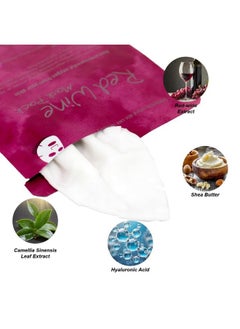 Naisture Naisture Premium Facial Mask - Red Wine 5 Pack, Korean Face Mask for Smooth, Moisturizing Skin Care, All Skin Types, Home Spa Self Care Gift Masks for Women & Men  - Image 3