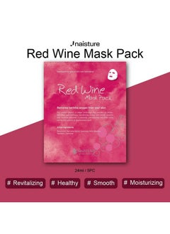 Naisture Naisture Premium Facial Mask - Red Wine 5 Pack, Korean Face Mask for Smooth, Moisturizing Skin Care, All Skin Types, Home Spa Self Care Gift Masks for Women & Men  - Image 4