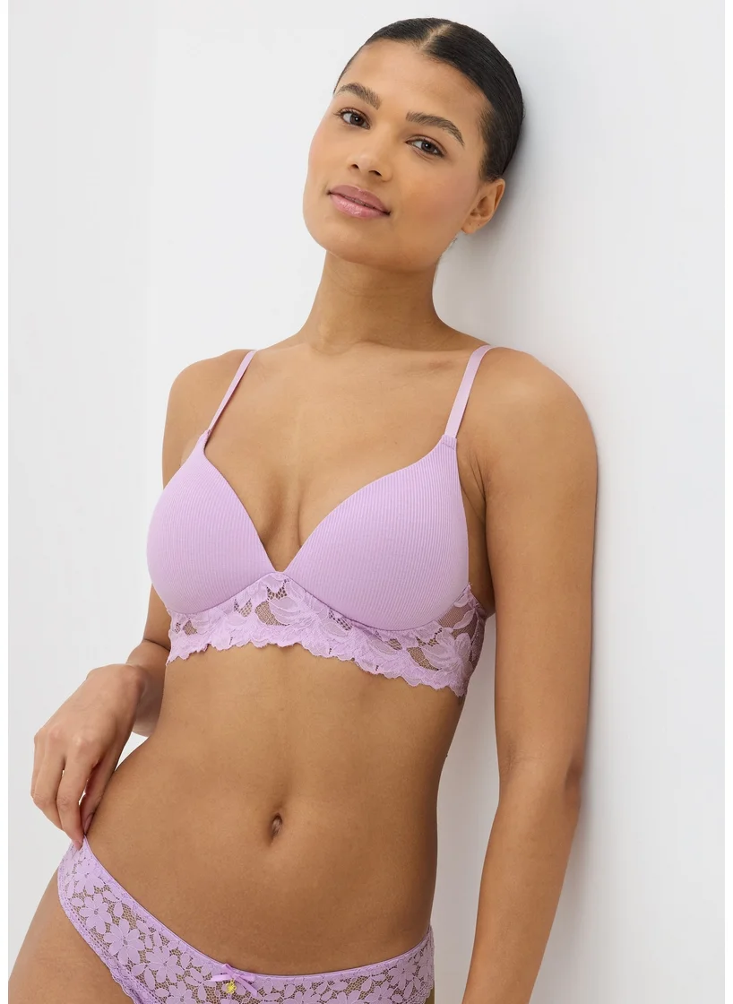 Matalan 2 Pack Lilac Plunge Bralette