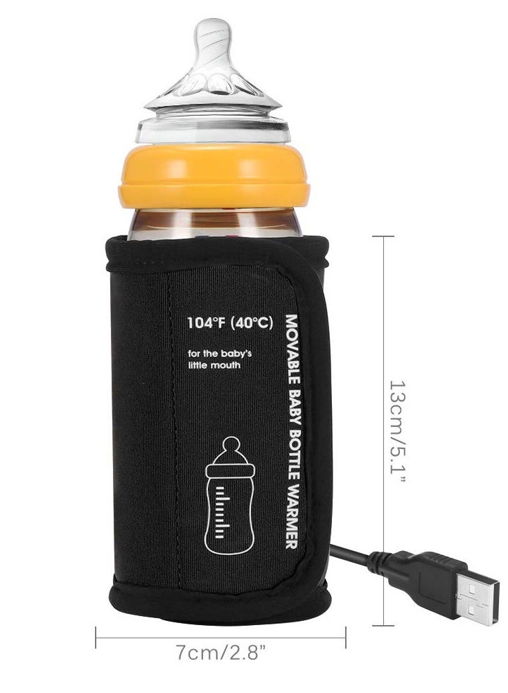 Portable Bottle Warmer for Travel, Car Baby Warmer, USB Travel Breastmilk Constant Temperature Feeding Bottle, Adjustable Design, - Image 3