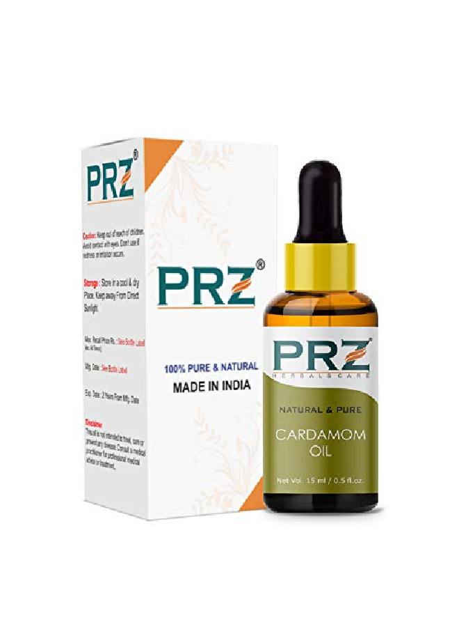 PRZ Cardamom Essential Oil Pure l for Aromatherapy Skin Care & Hair Care 15 ml - Image 1