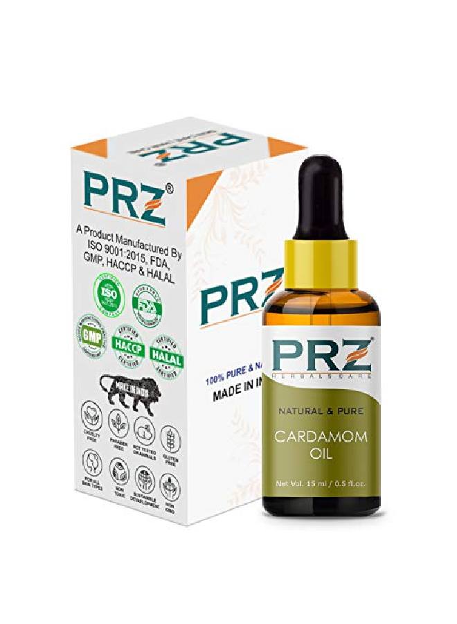 PRZ Cardamom Essential Oil Pure l for Aromatherapy Skin Care & Hair Care 15 ml - Image 3