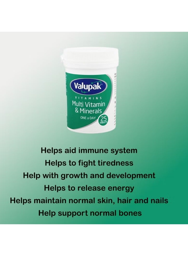 Valupak Multi Vitamin and Minerals Tablets 25's - Image 2