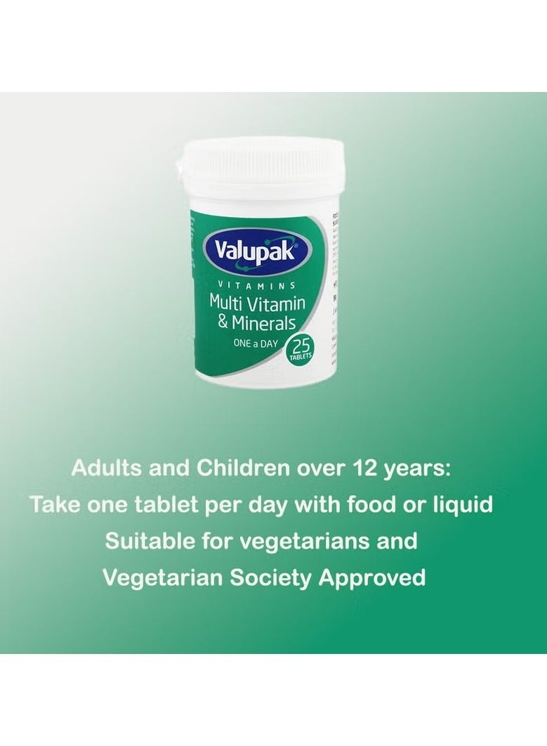 Valupak Multi Vitamin and Minerals Tablets 25's - Image 3