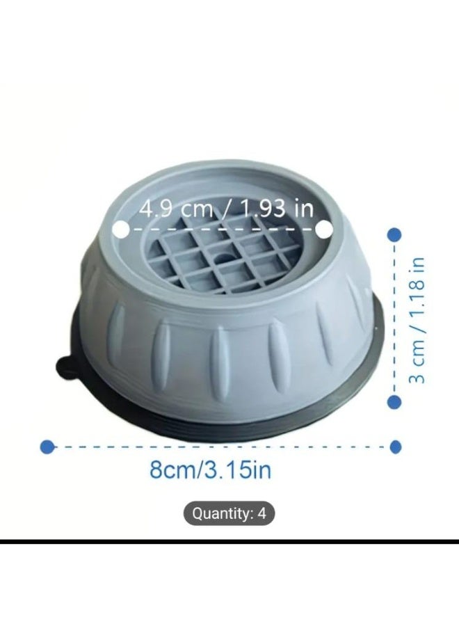 LDQ Set of 4 Washing Machine Base Mats – Shock-Absorbing, Moisture-Resistant Feet Support with Raised Plastic Frame for Stable Appliance Placement - Image 4