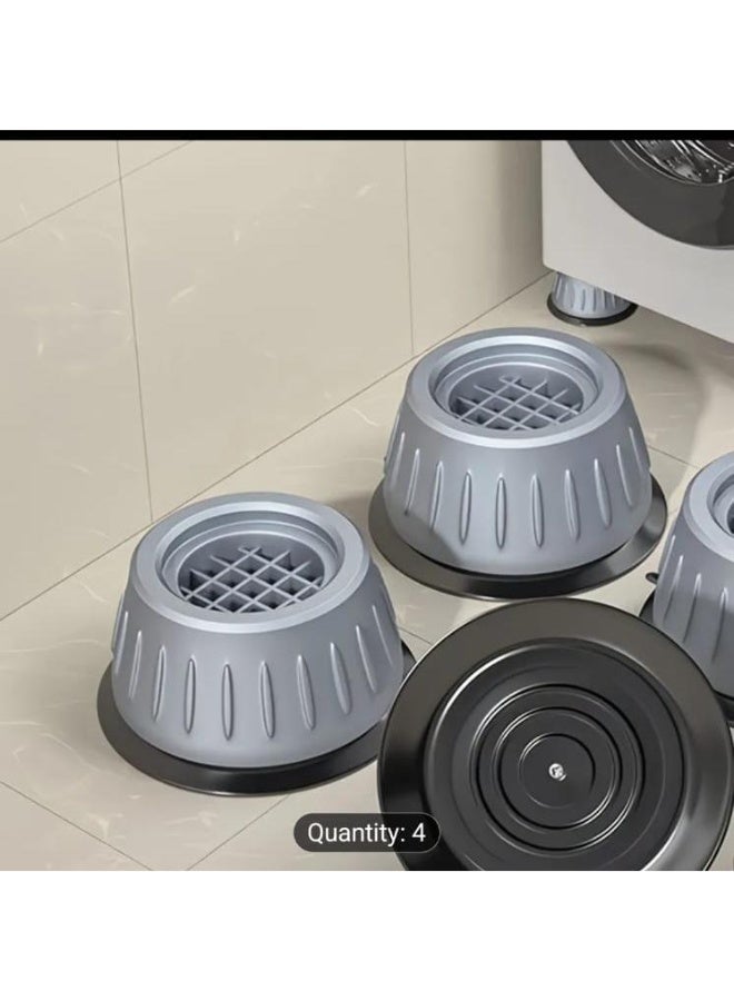 LDQ Set of 4 Washing Machine Base Mats – Shock-Absorbing, Moisture-Resistant Feet Support with Raised Plastic Frame for Stable Appliance Placement - Image 3