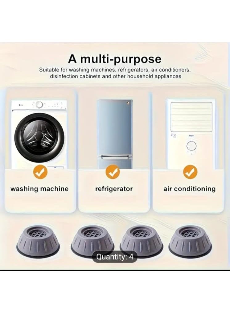 LDQ Set of 4 Washing Machine Base Mats – Shock-Absorbing, Moisture-Resistant Feet Support with Raised Plastic Frame for Stable Appliance Placement - Image 5