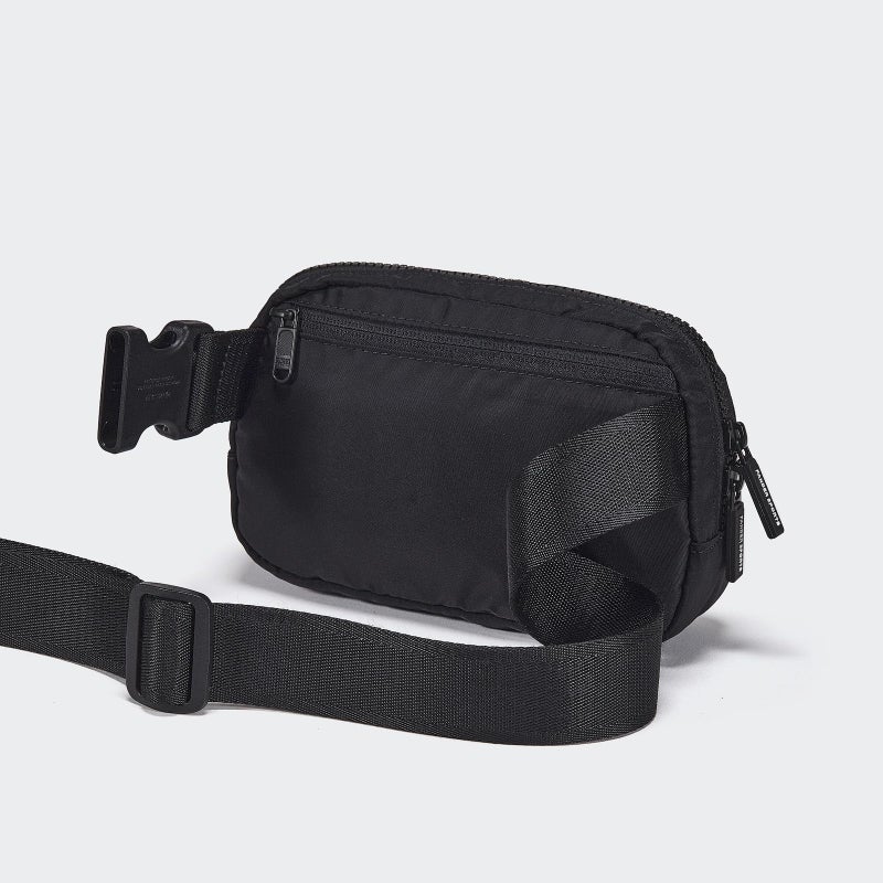 Pander Two Way Zipper Fanny Pack Nylon Everywhere Belt Bag for Women, Water Repellent Waist Packs, Crossbody Bags with Adjustable Strap (Black). - Image 3