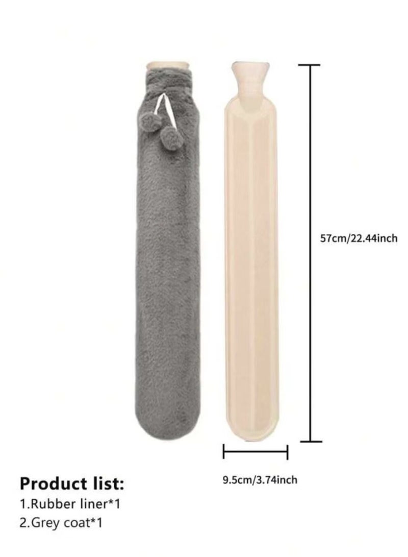 يا إلهي زجاجة ماء ساخن بغطاء من القطن الناعم كيس ماء ساخن لعلاج آلام البرد والساخن وتخفيف آلام الظهر والرقبة والتشنجات الشهرية - Image 4