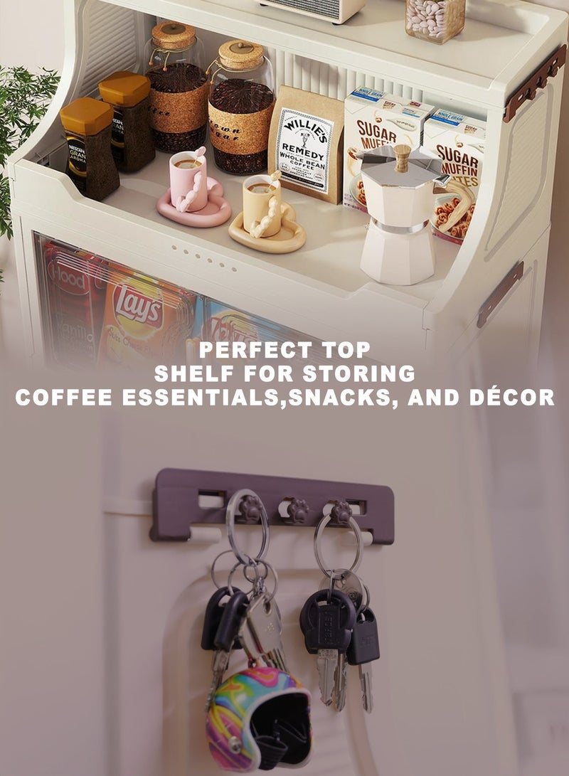 توشونكس خزانة تخزين مطبخ بلاستيكية 7 طبقات بعجلات – مساحة تخزين كبيرة - Image 5