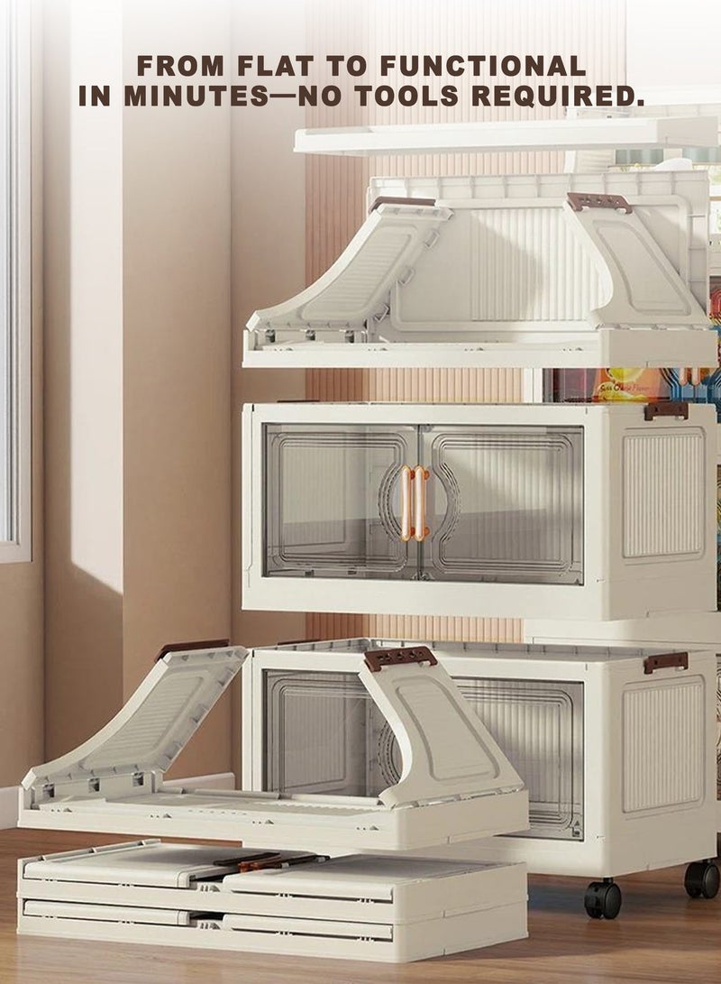 توشونكس خزانة تخزين مطبخ بلاستيكية 7 طبقات بعجلات – مساحة تخزين كبيرة - Image 4