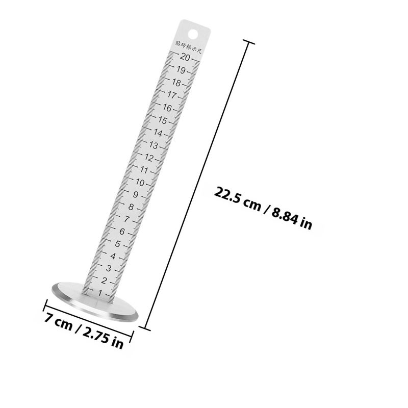 Precision Level Tool Stainless Steel Tiling Level Ruler For Accurate Floor Tile Contour Measuring Positioning Alignment For Professional And Diy Use - Image 2