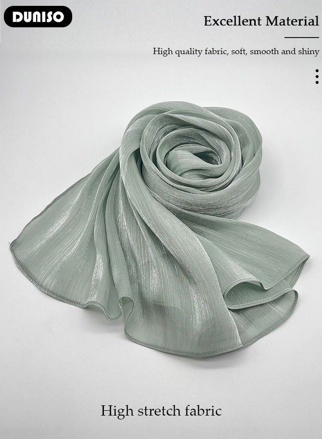DUNISO Women's Hijab Excellent Material Solid Color Headscarf and Shawl, Soft Warm Scarf Wrapped Around Hair in Autumn and Winter, 180*70 cm Versatile and Artistic Scarf - Image 2