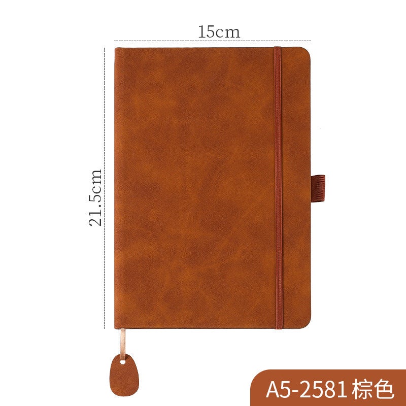 Baby Skin Leather Surface Pu Color Changing Leather Notebook Coding Index Pen Plug Design Business Meeting Printed Logo Notebook - Image 1