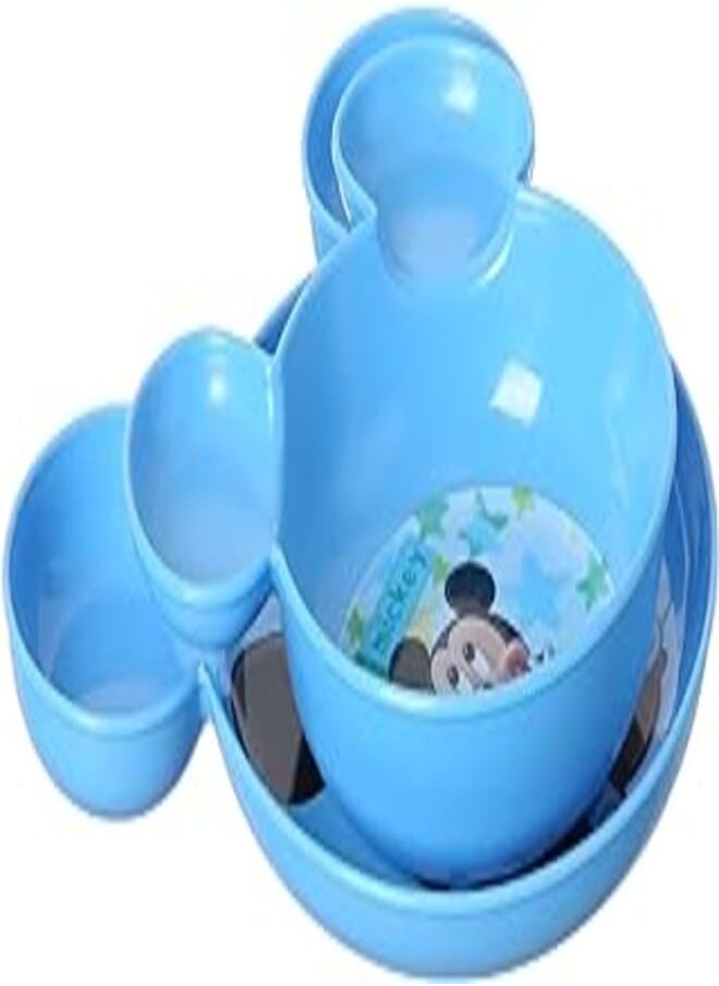 Generic Disney Mickey-&MINI Shape Baby Plate and Bowl - Assorted Colors, 2 Pieces 