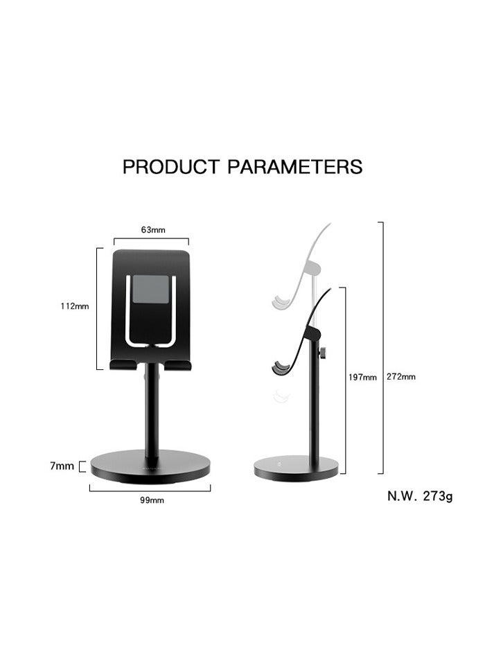 Yesido C70 Universal Fold Flexible Adjustable Telescopic Phone Holder Table Phone Holder - Silver - Image 4