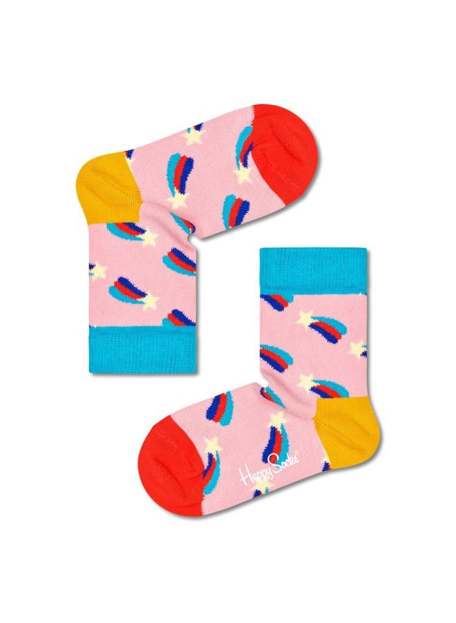 Happy Socks Girls' 3-Pack Kids Hearts and Stars Socks Gift Set, Light Pink, 12-24 Months - Image 2