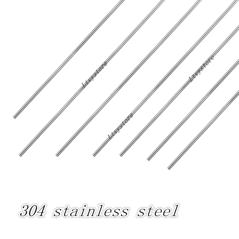 Ltvystore 20Pcs 304 Stainless Steel 1.2 x 450mm Z Push Rods Parts &20Pcs Nylon Control Horns 21x10 mm Compatible for RC Airplane Plane Boat Replacement - Image 2