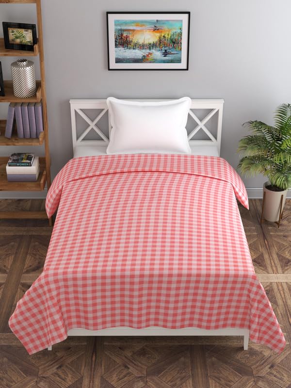 MORADO Glace Cotton 210 TC Single Bed Size Duvet CoverQuilt CoverRajai CoverBlanket Cover with Zipper 60x90 InchesPink - Image 2