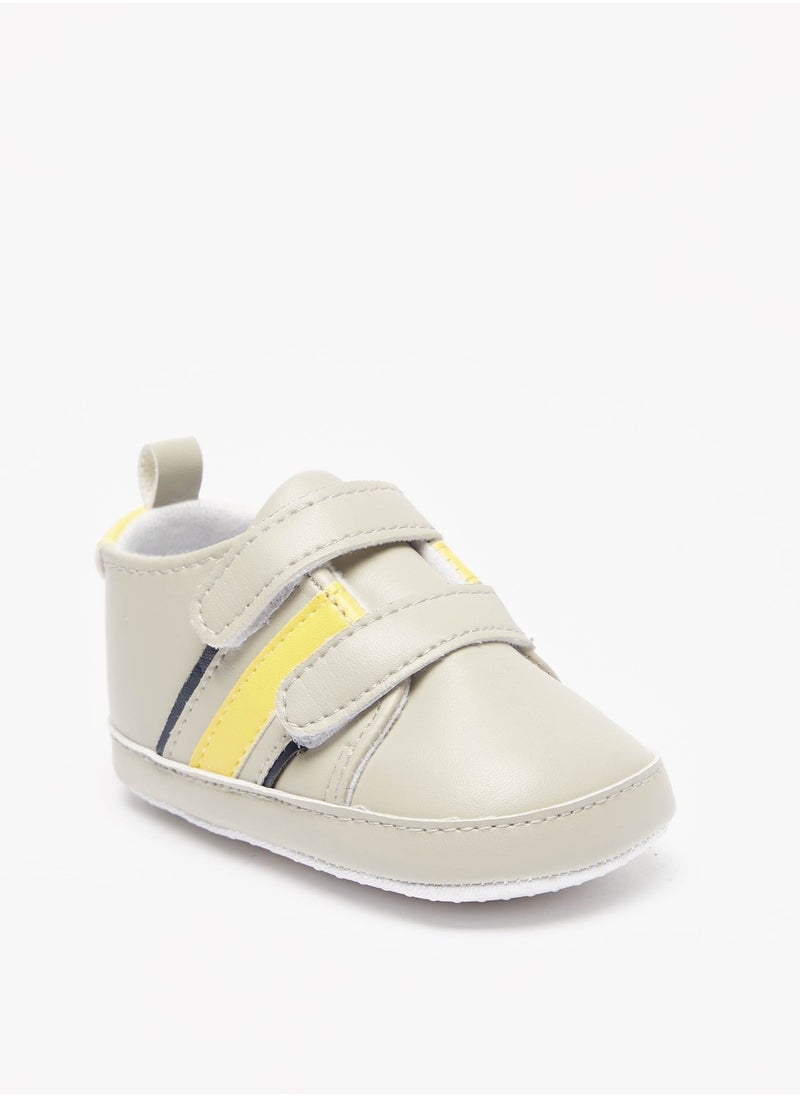 LBL by Shoexpress - Boys Striped Booties with Hook and Loop Closure - Image 1