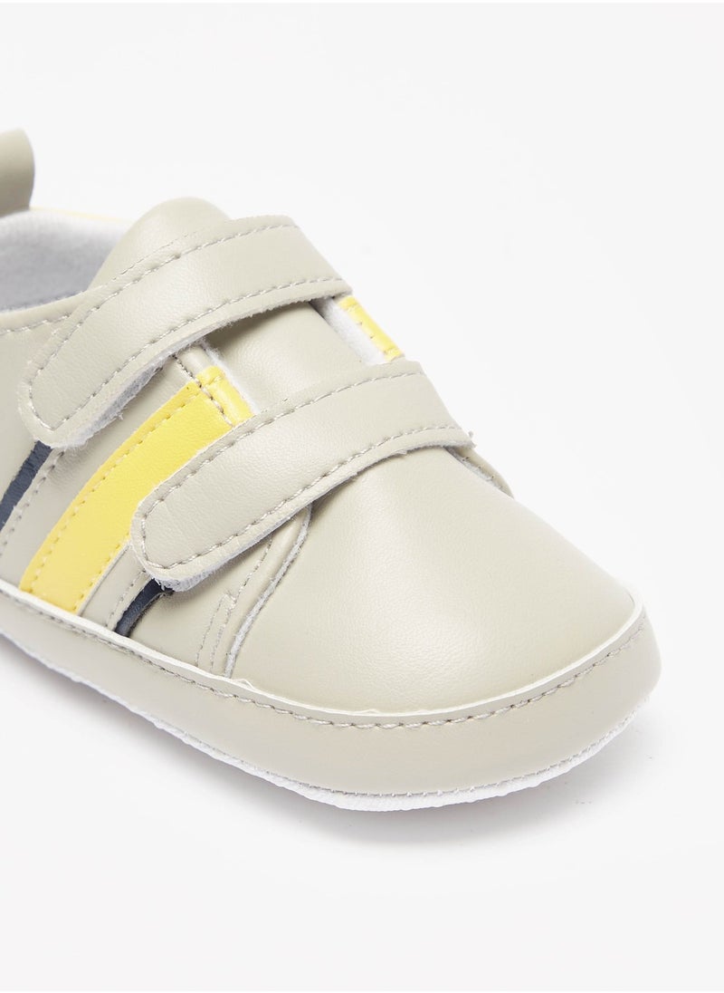 LBL by Shoexpress - Boys Striped Booties with Hook and Loop Closure - Image 1