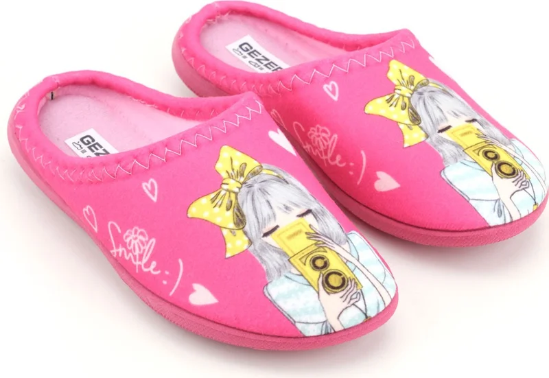 جيزر Girls Winter Design Comfortable Silent Sole Gondola Home Garden Slippers