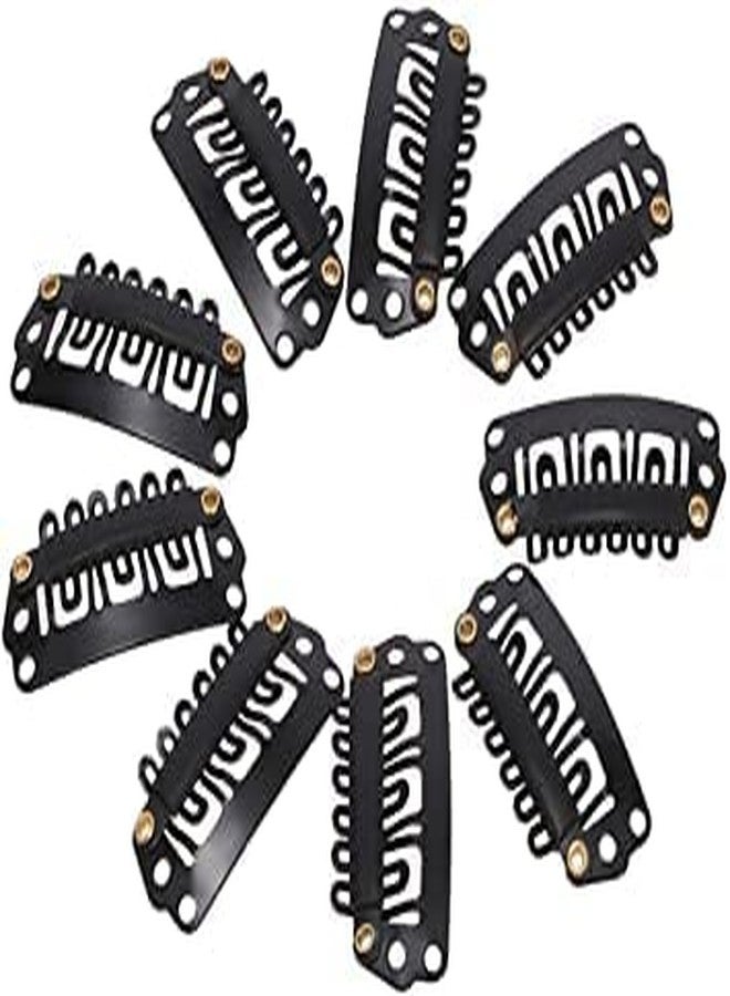 KYNA Hair Extension Wig Clip/Patch Clips/Toupee Clips For Girls And Women Comb Of 12 Wig Patch Clips (Black Colour) - Image 5