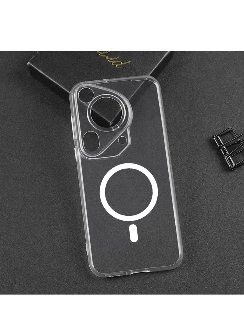Techie Huawei Pura 70 Ultra Clear Case with MagSafe – Slim, Anti-Yellowing Cover with Camera Lens Protection, Magnetic Holder Compatible - Image 4