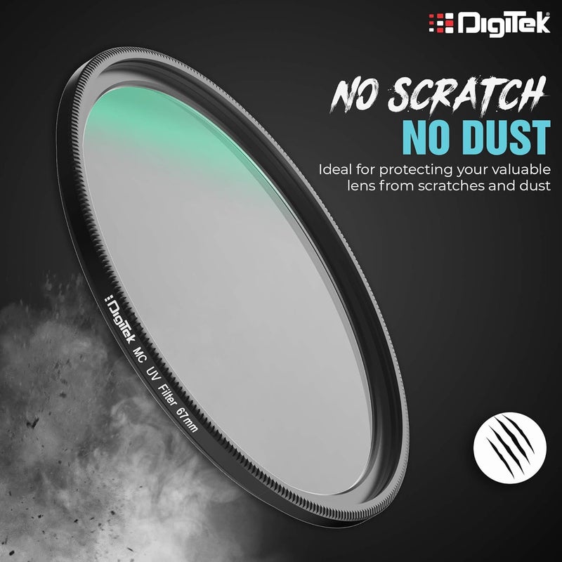 Digitek ® (DMCUV67mm) 67mm MC UV Filter with 16 Multi-Coated Layers for DSLR Camera Lens Protection from UV Rays, Dust & Scratches - Image 2