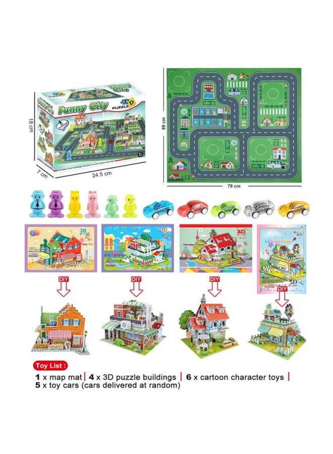 لعبة تجميع خريطة مشهد المدينة ثلاثية الأبعاد للأطفال محاكاة بناء لغز ثلاثي الأبعاد بنفسك - اللون: لغز مشهد المدينة ثلاثي الأبعاد (تغليف باللغة الإنجليزية) - Image 1
