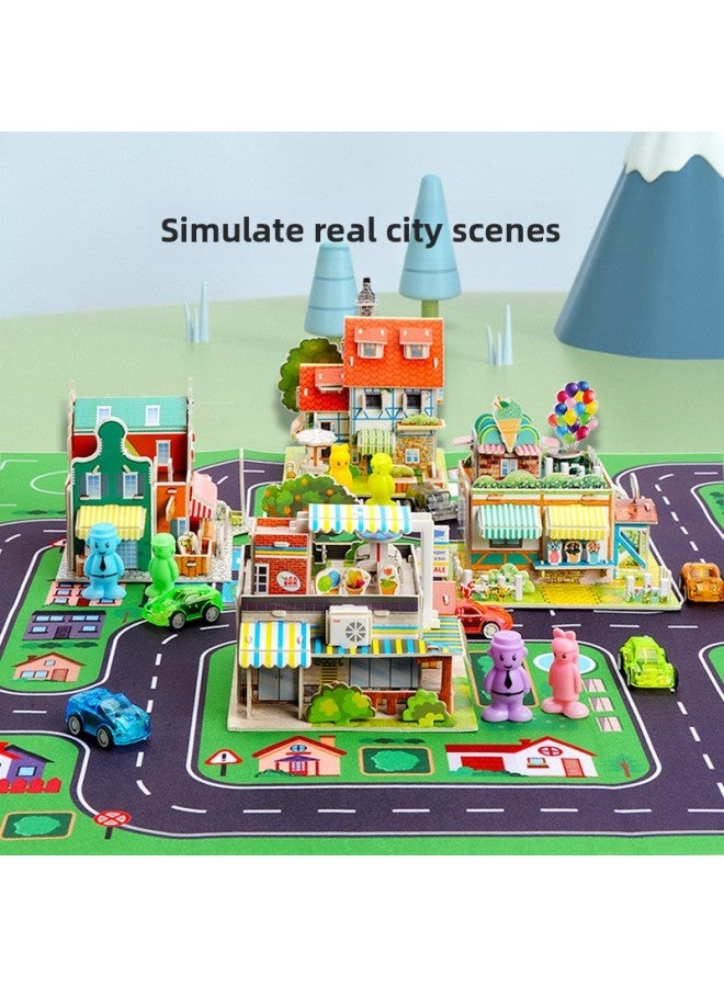 لعبة تجميع خريطة مشهد المدينة ثلاثية الأبعاد للأطفال محاكاة بناء لغز ثلاثي الأبعاد بنفسك - اللون: لغز مشهد المدينة ثلاثي الأبعاد (تغليف باللغة الإنجليزية) - Image 4