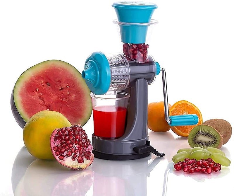 Nexellar Mini Juicer Machine Plastic Portable Hand Juicer Machine Mini Juicer Fruit and Vegetable Manual Vacuum Locking System for Home and Kitchen Travel Pack of 1 - Image 2