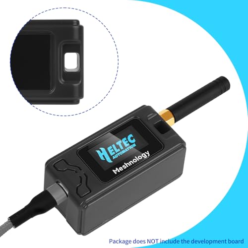 Meshnology 2 Pack Case for ESP32 LoRa V3 Module Board Device Antenna OLED Protection Case with Type C and Copper Tube Antenna Interface (N30 Version,Black) - Image 2