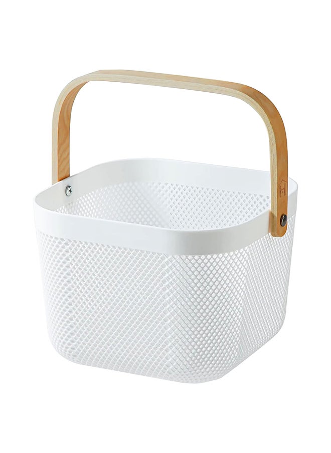 Homepro Plastic Mesh Basket With Bamboo Handle Multi-Functional Kitchen Baskets Storage Organizer Basket For Fruits & Vegetables Versatile And Stylish Mesh Fruit Basket For Organized Living (White) - pzsku/Z5A2386DD815274C53175Z/45/_/1711452543/c878e680-4855-419c-bcf8-c4415220a9c6