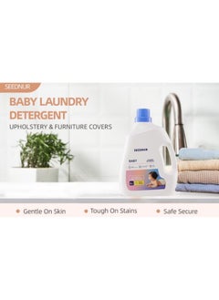 SEEDNUR Seednur Delicate Laundry Detergent for Baby Mild Amino Acid Gently Cleans Eliminates Stains Ideal for Baby Cloths Towels  - Image 4