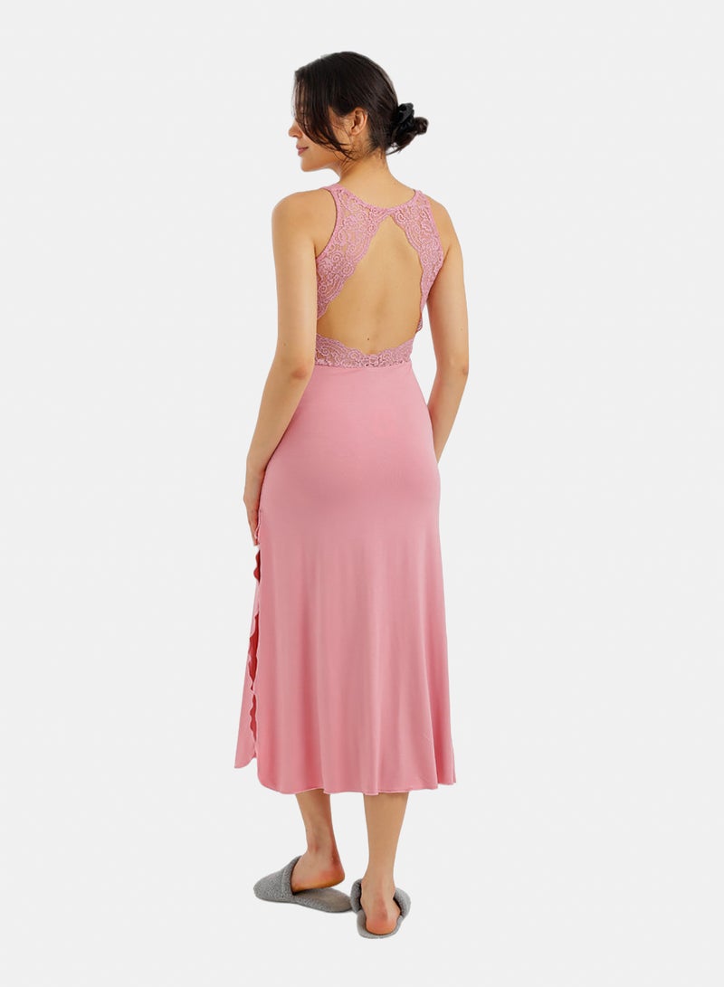 Carina Side-Slit Midi Nightgown - Image 5
