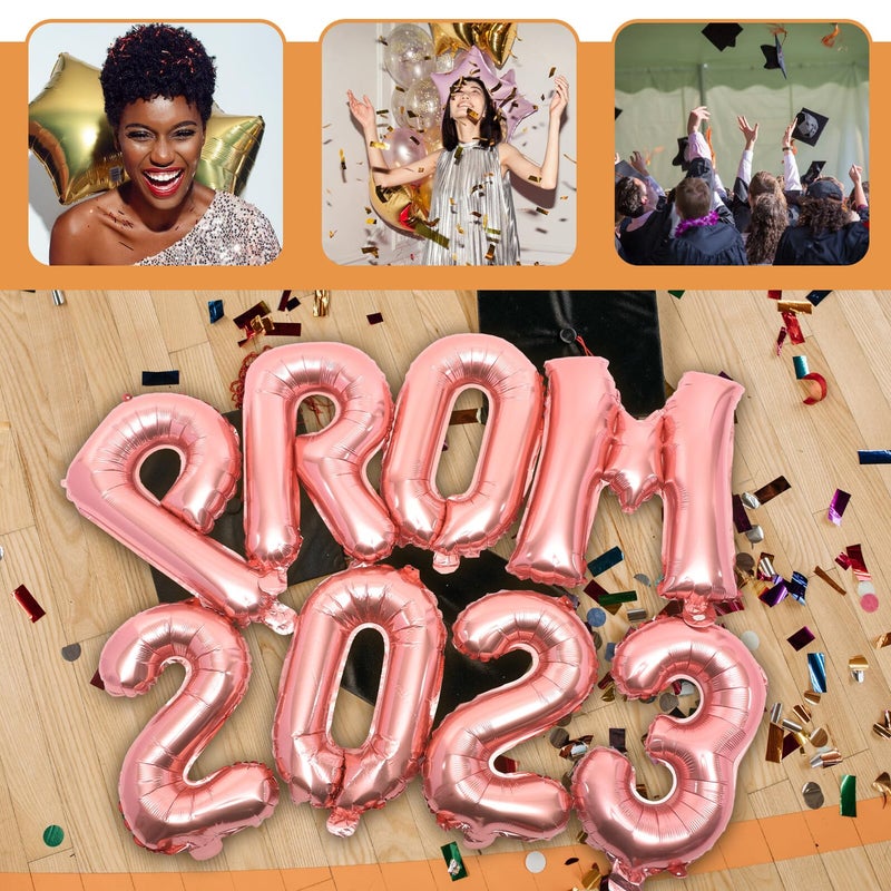 Graduation Foil Balloons Set 2023 Aluminum Silver Decorations For Prom Party - Image 4
