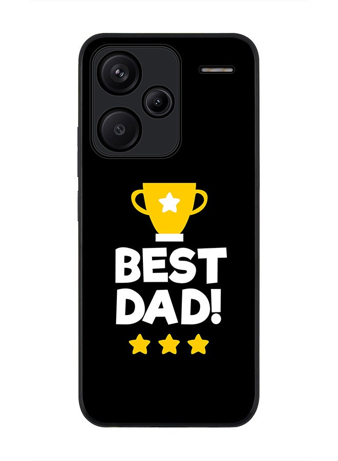 Stylizedd Rugged Black Edge Case for Xiaomi Redmi Note 13 Pro Plus, Slim fit Case Flexible Anti Drop TPU Gel Thin Cover -  Best Dad Cup - Image 1